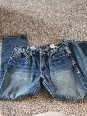 Ariat Men's Faded Blue Relaxed Straight Jeans